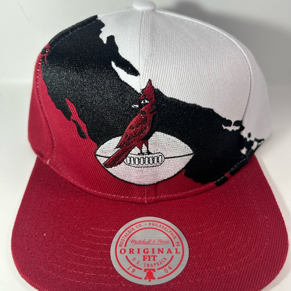 Mitchell & Ness Arizona Cardinals Red and Black Swim Trunks